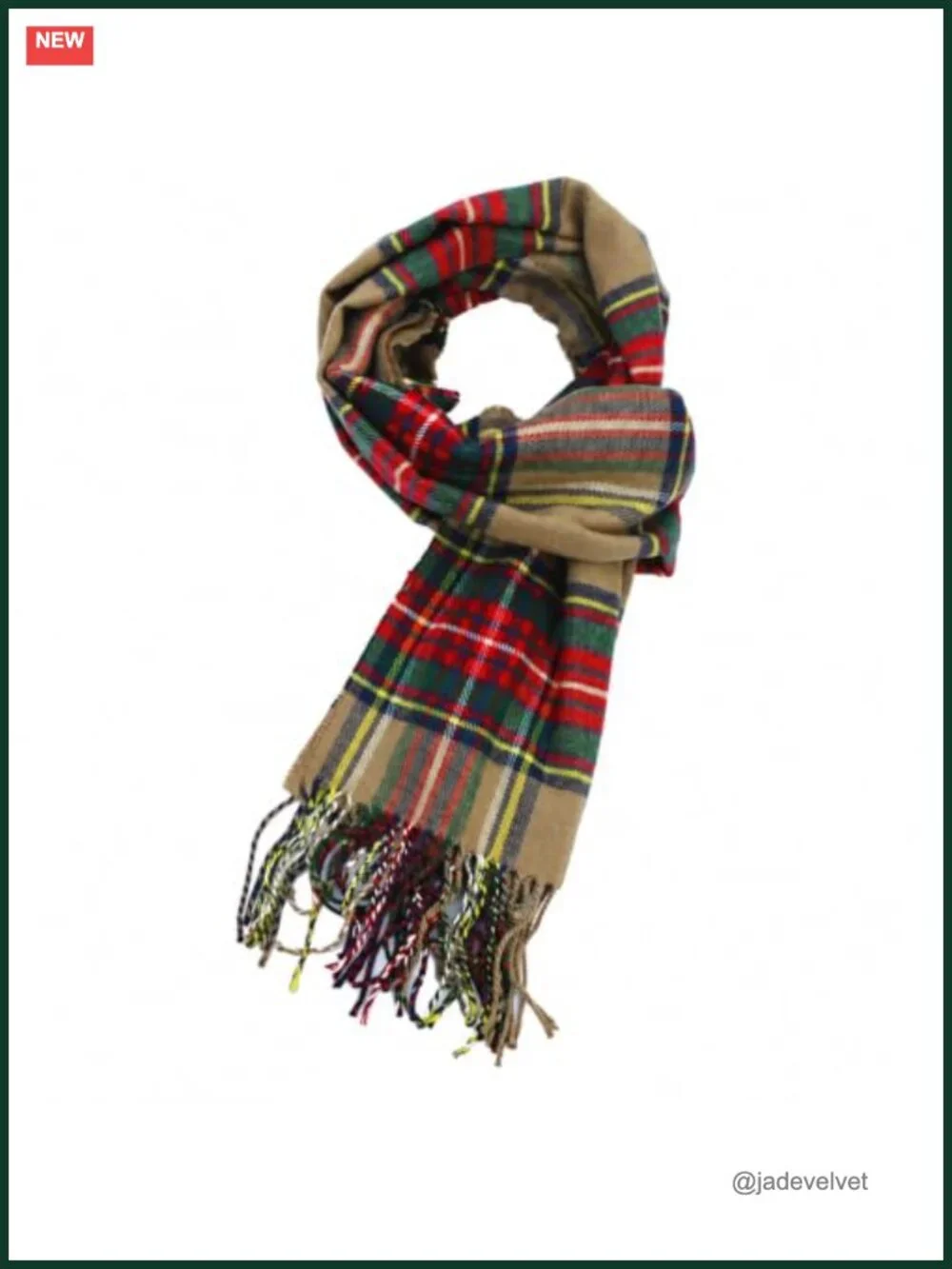 100% Viscose Plaid Winter Scarf Cashmere Feel Long Shawl